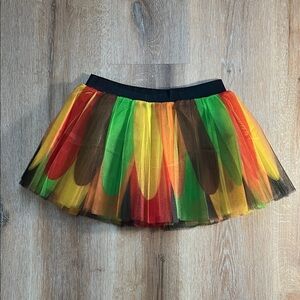 Multicolor Thanksgiving Tulle Skirt for Running Size S